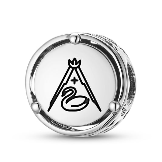 White Swan Templar Symbols Charm