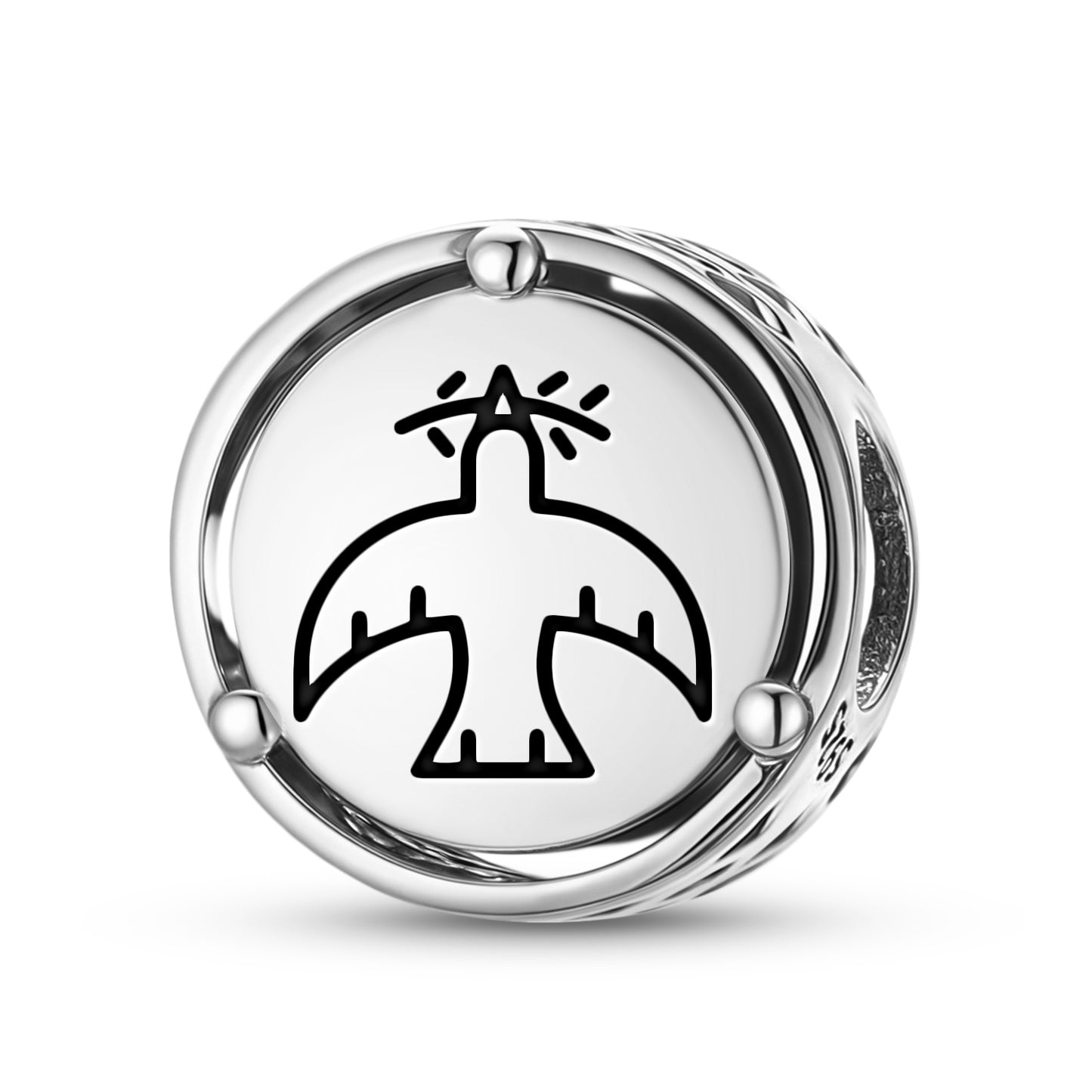 White Pigeon Templar Symbols Charm