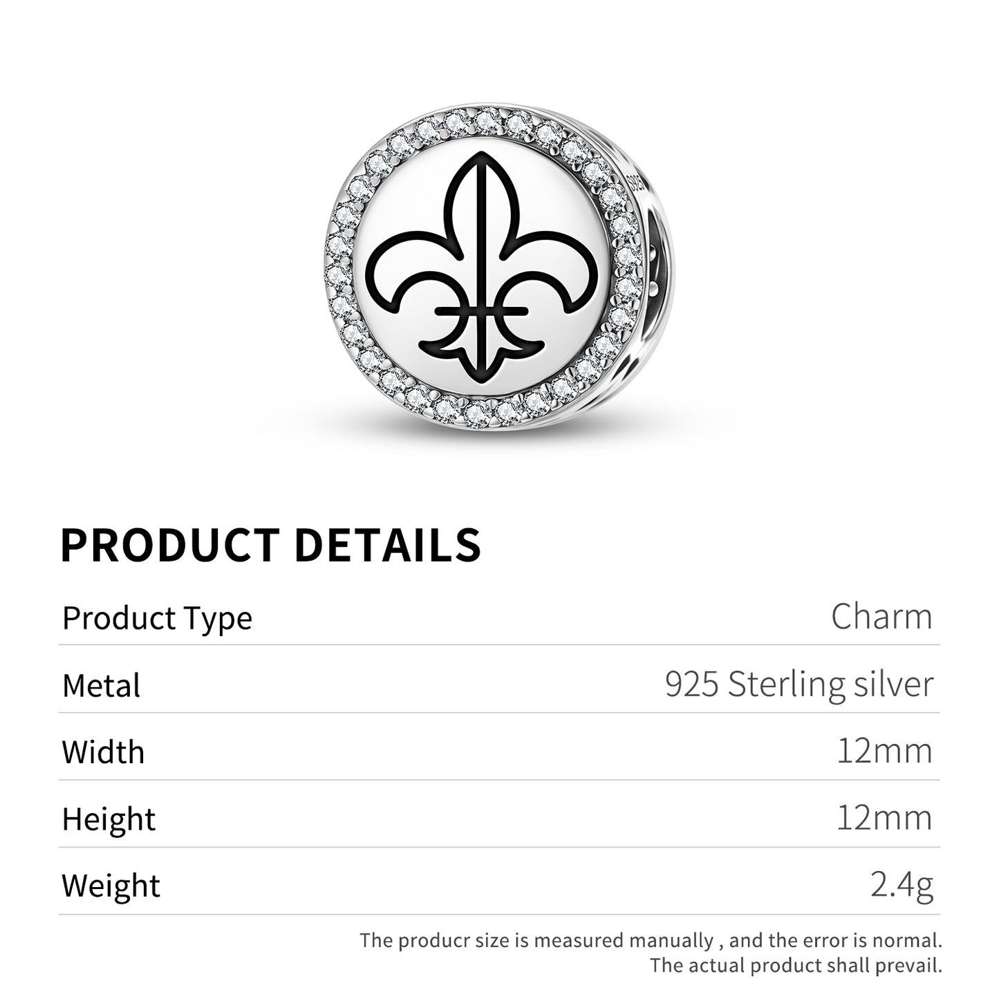 Fleur de lys Templar Symbols Charm