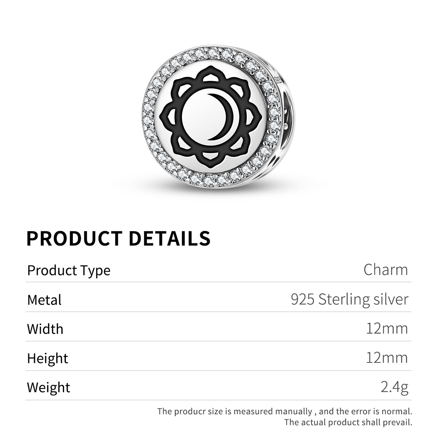 Chandra Hindu Symbols Charm