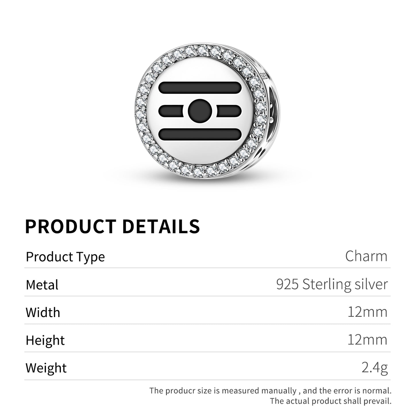 Tripundra Three Stripe Hindu Symbols Charm