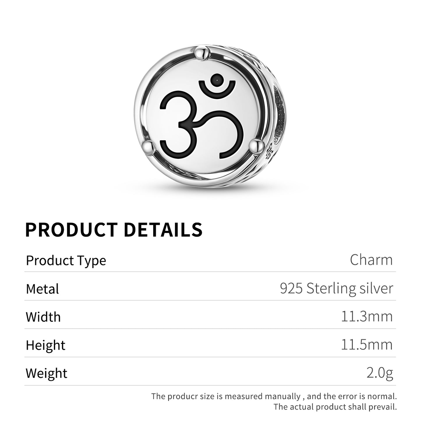 Om – Aum Hindu Symbols Charm