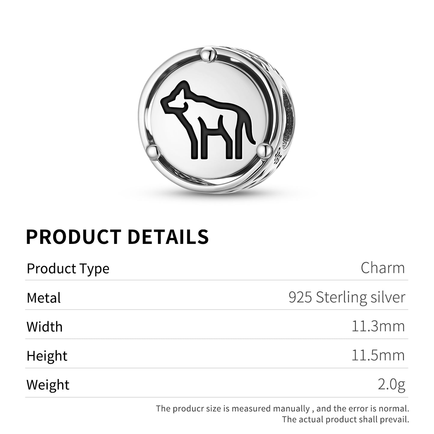 WOLF Animal Symbols Charm