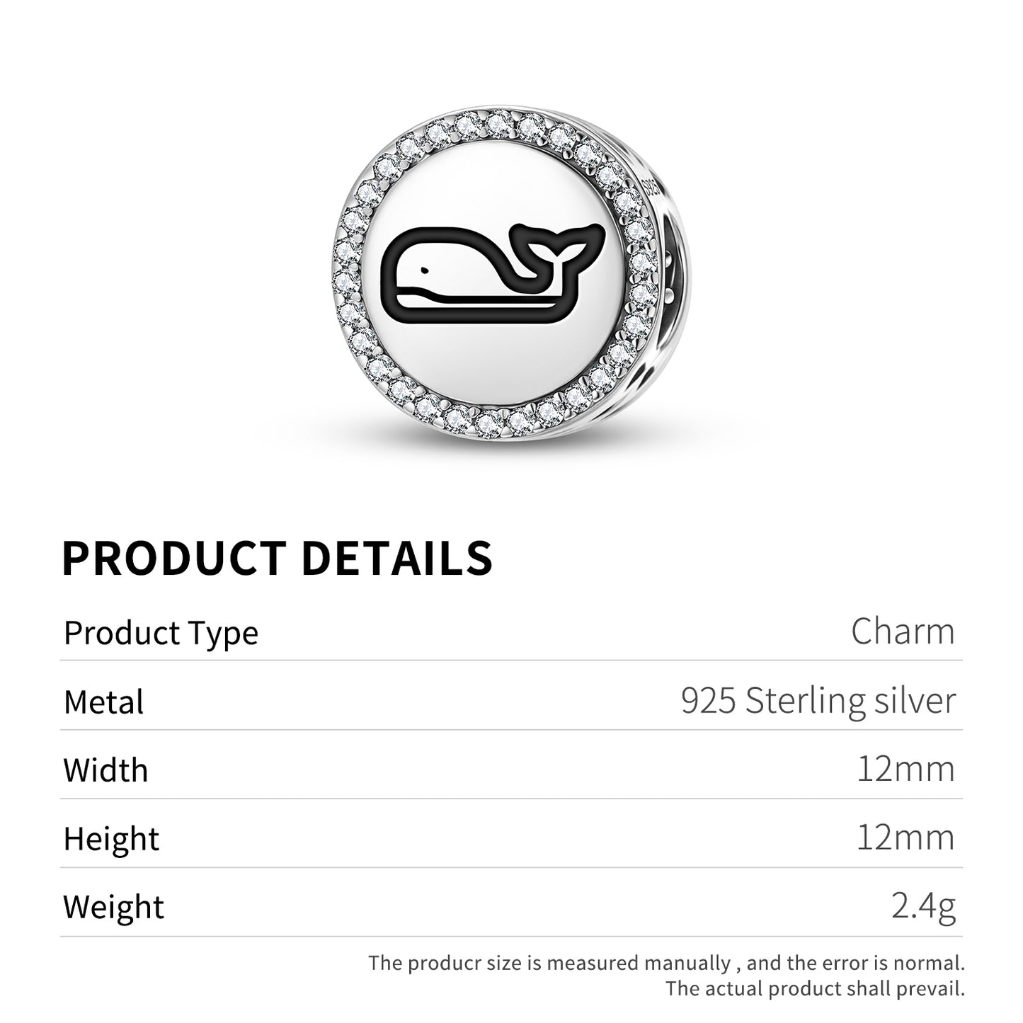 WHALE Animal Symbols Charm