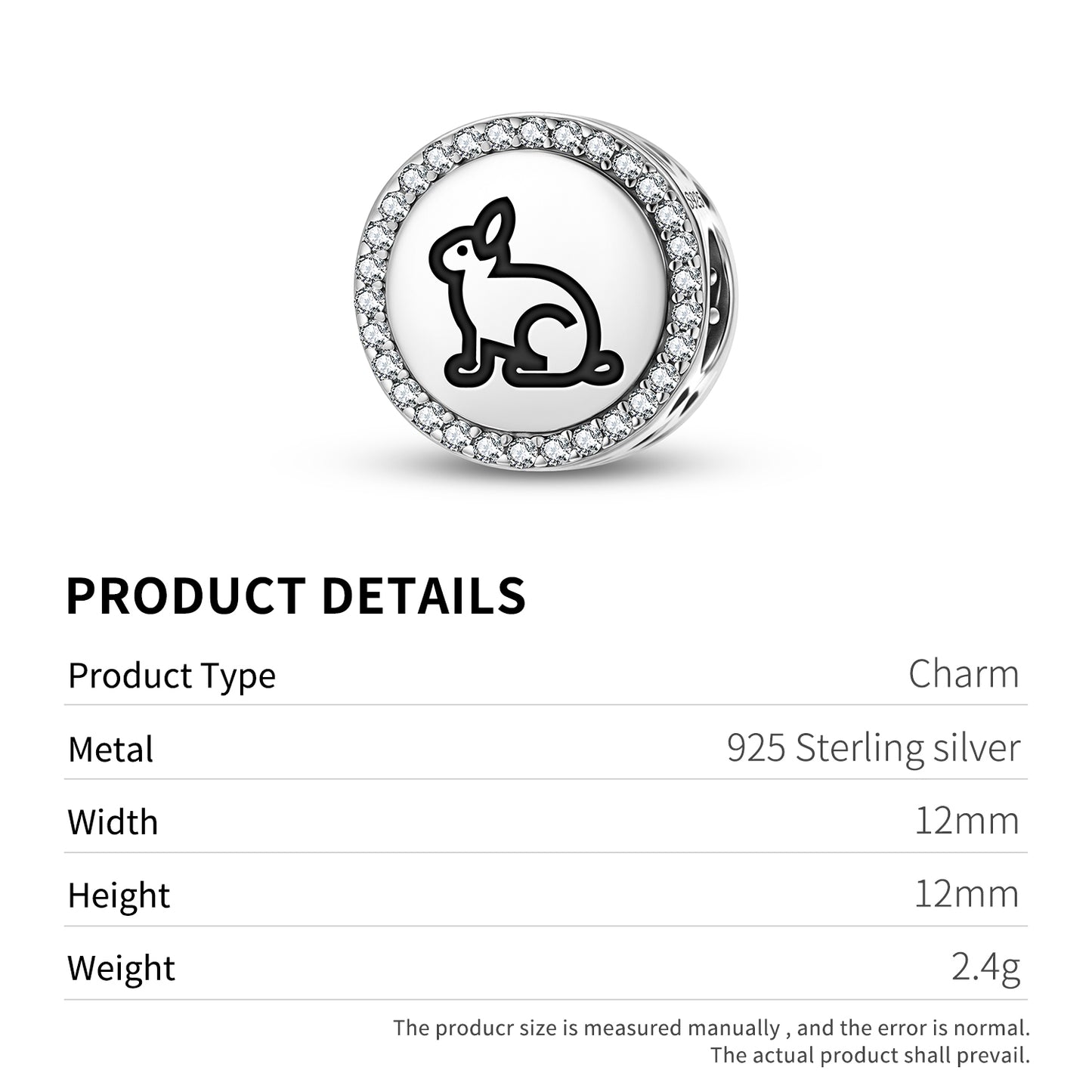 RABBIT Animal Symbols Charm