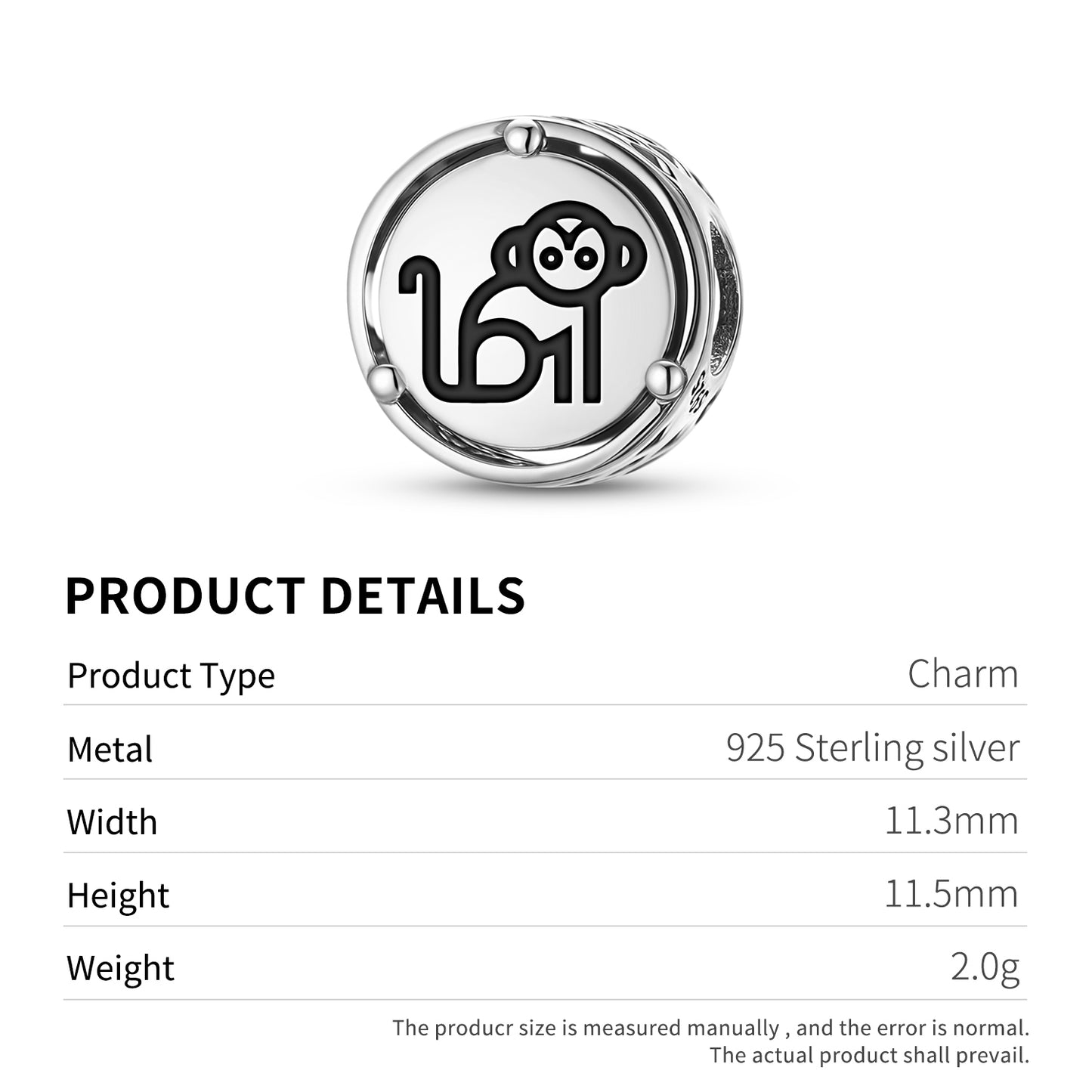 MONKEY Animal Symbols Charm