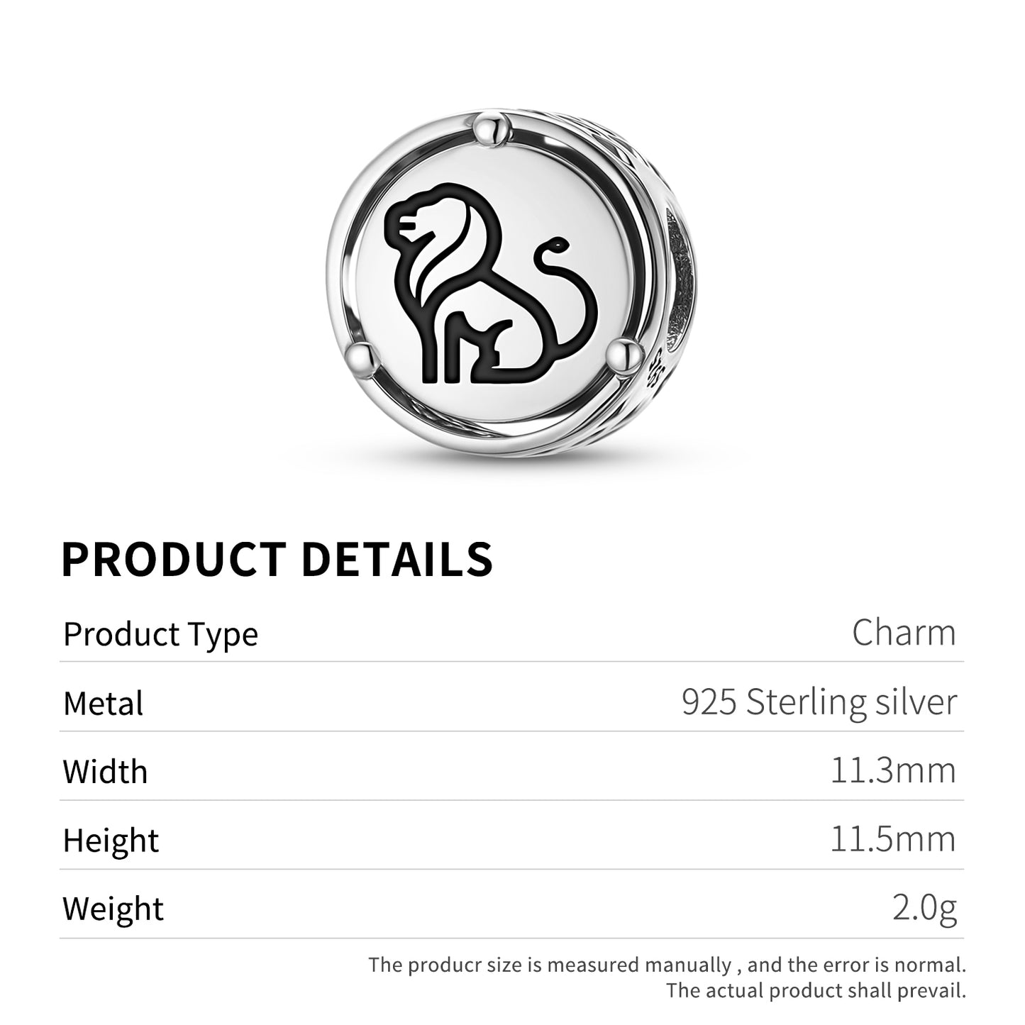 LION Animal Symbols Charm