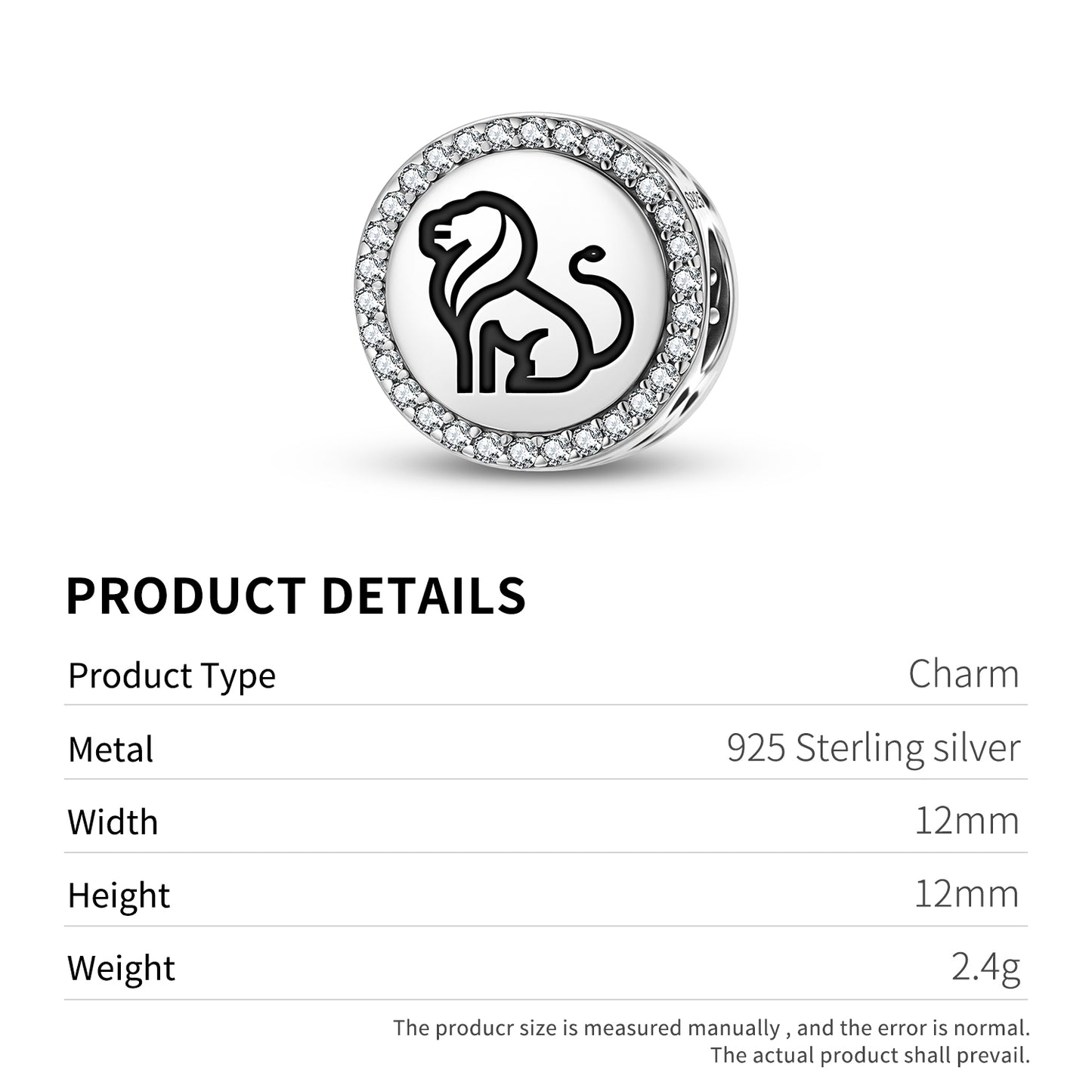 LION Animal Symbols Charm
