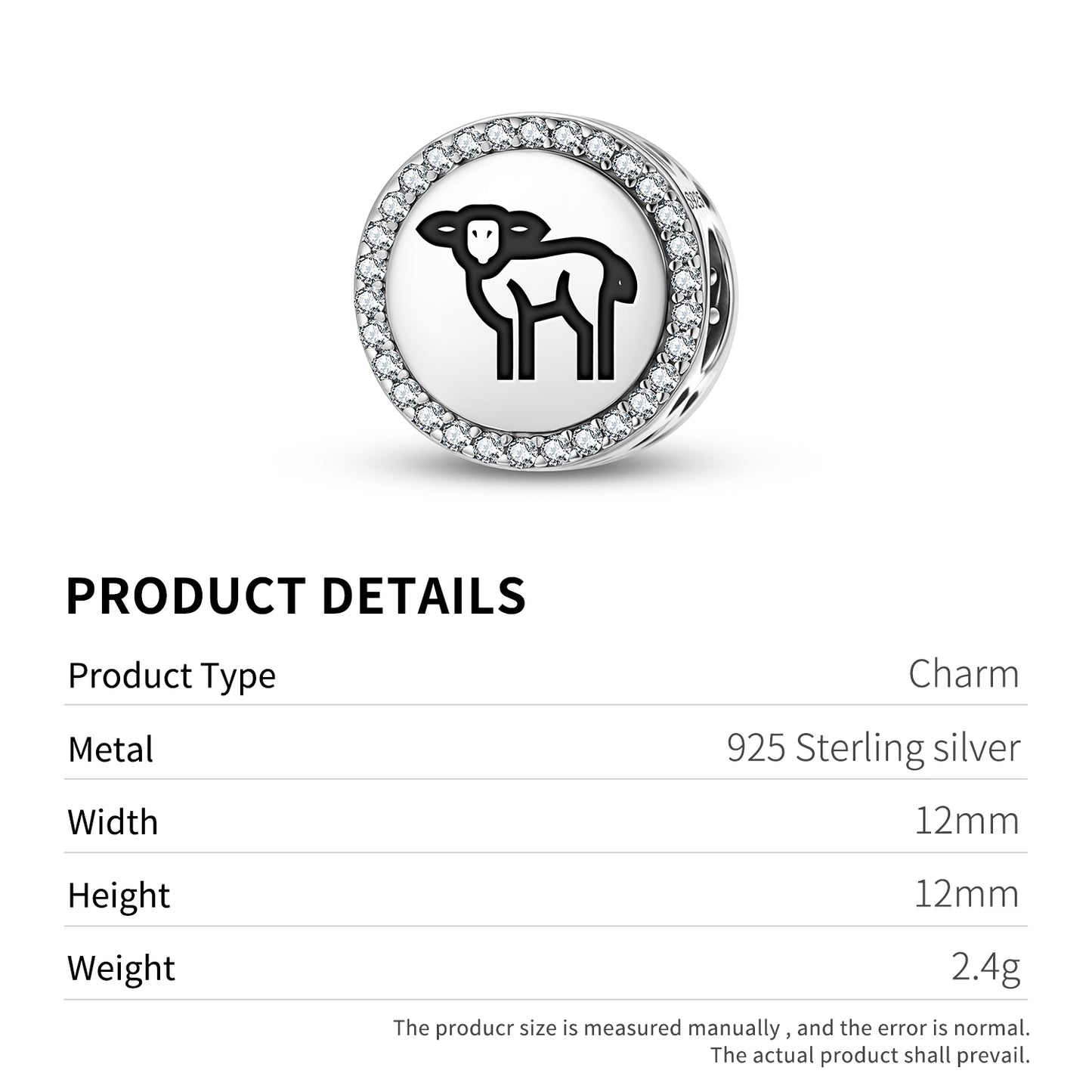 LAMB Animal Symbols Charm