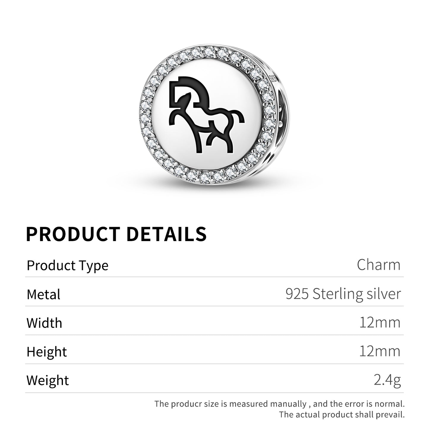 HORSE Animal Symbols Charm