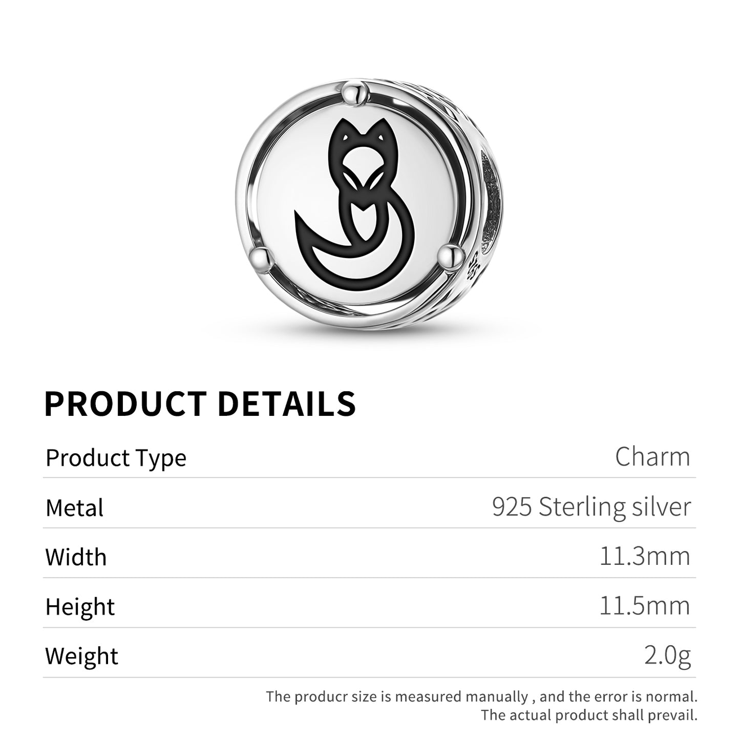 FOX Animal Symbols Charm