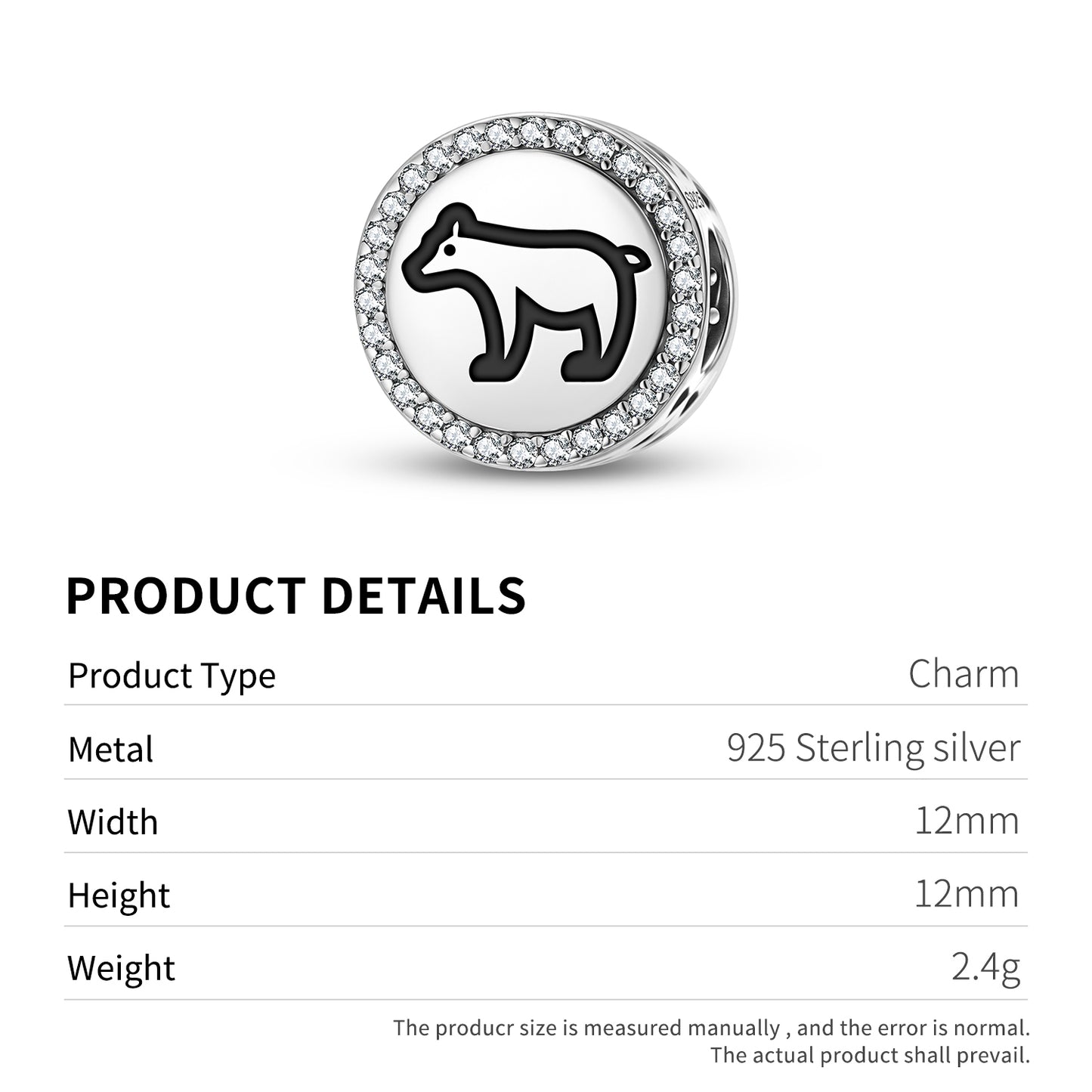 BEAR Animal Symbols Charm