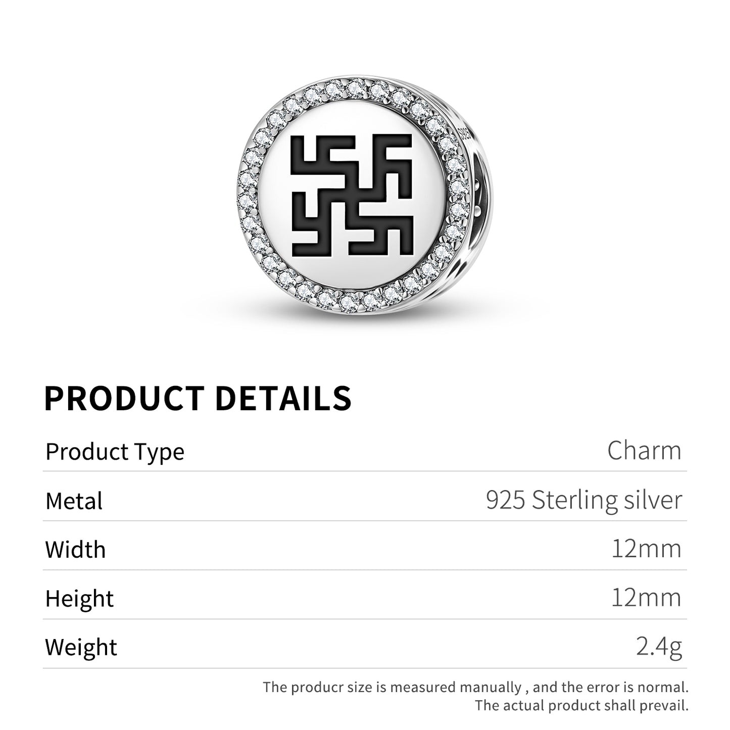 Thunder cross Latvian Symbols Charm