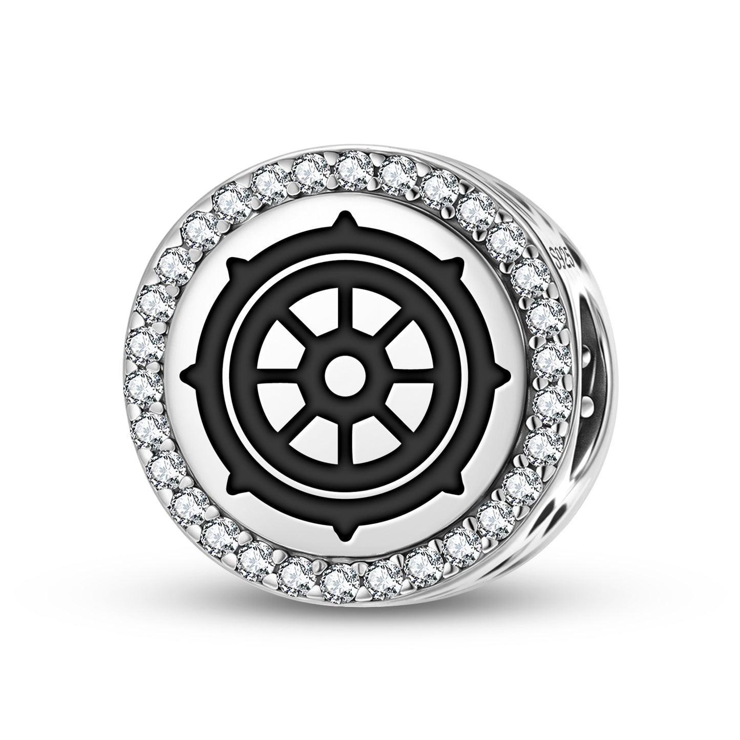 Dharmachakra – Wheel of Law Ashtamangala Symbols Charm
