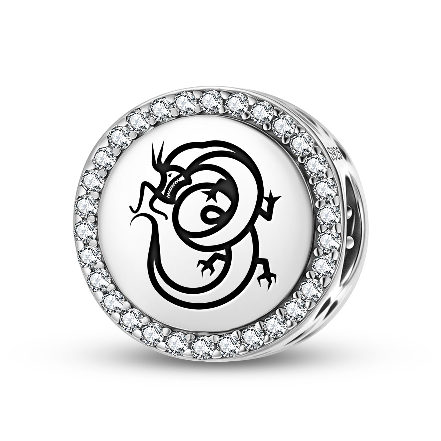 Long Wang Dragon Chinese Symbols Charm