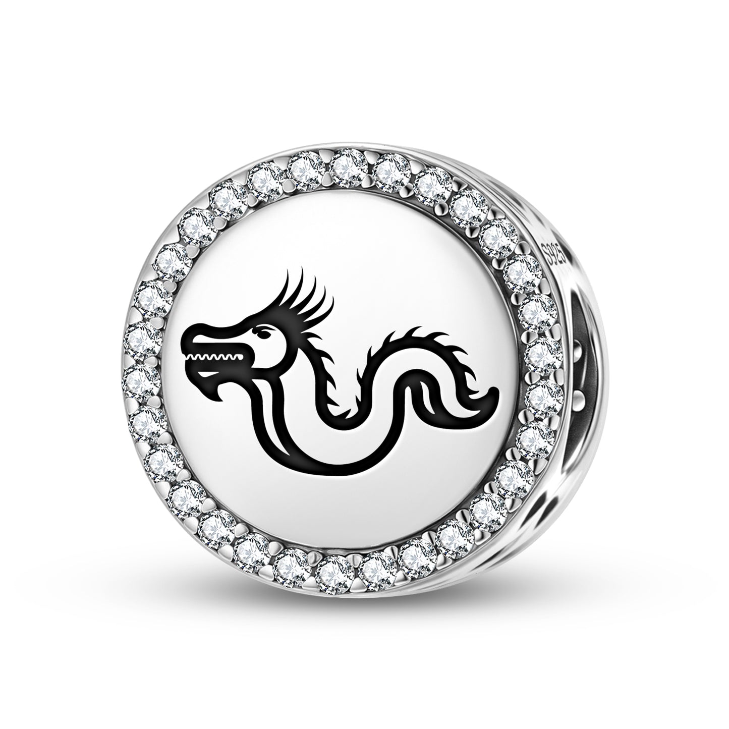 Huanglong Dragon Chinese Symbols Charm