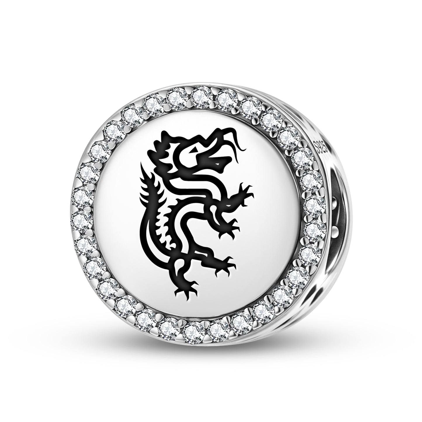Panlong Dragon Chinese Symbols Charm