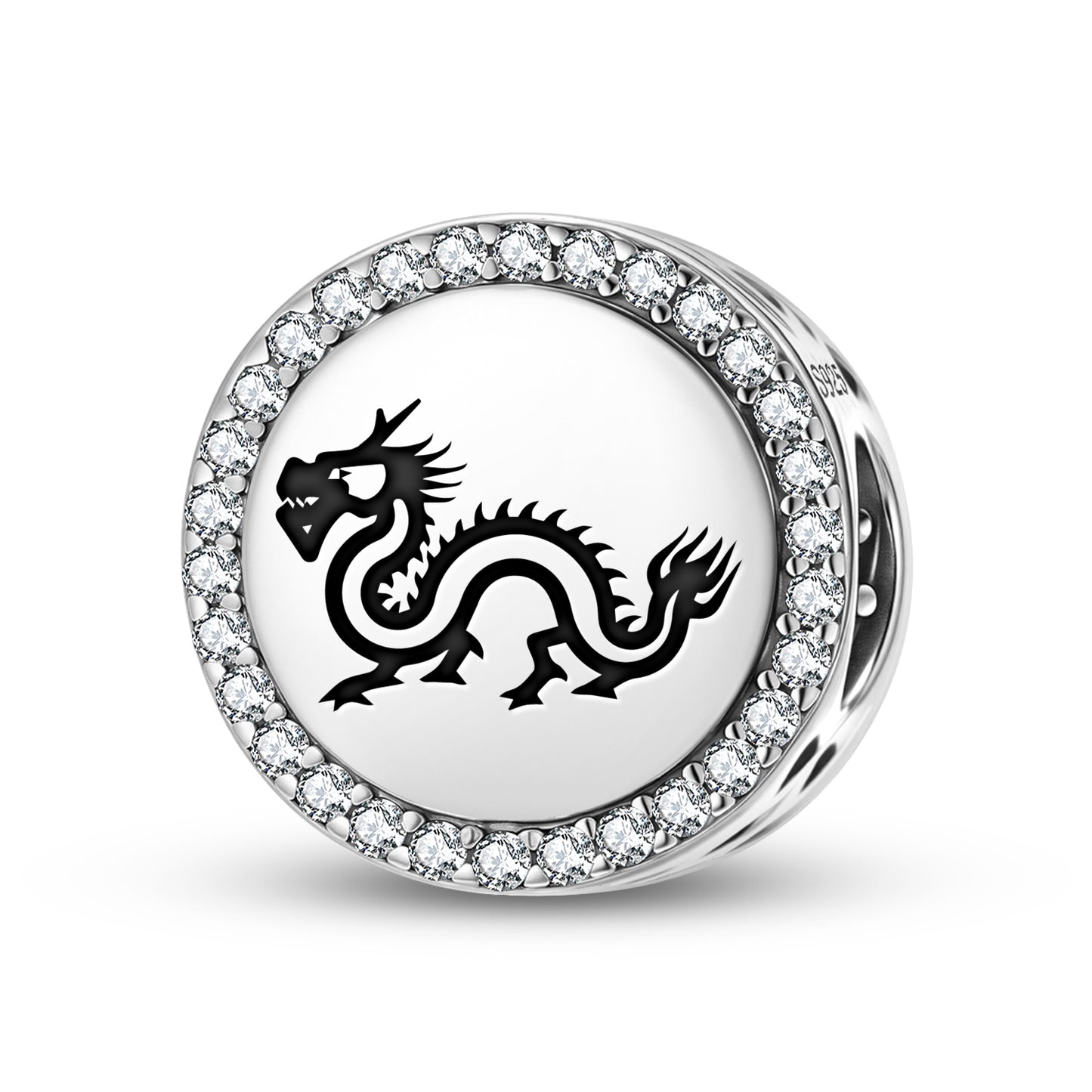 Qiulong Dragon Chinese Symbols Charm