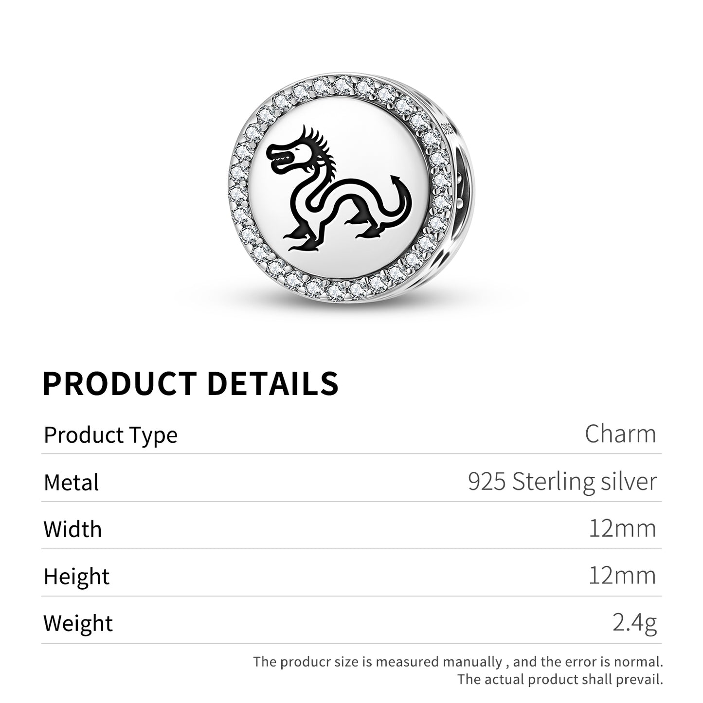Tianlong Dragon Chinese Symbols Charm