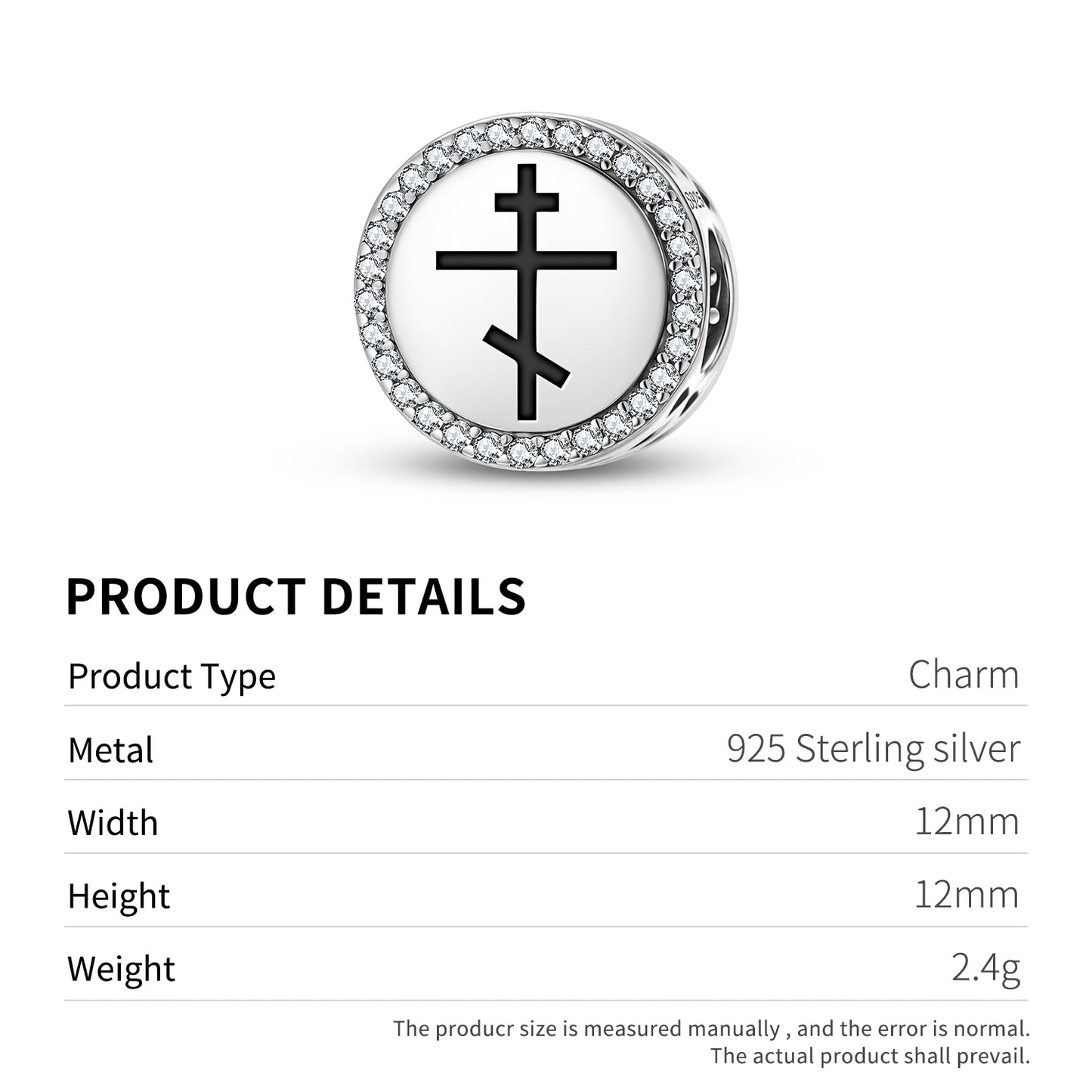Orthodox cross Christianity Symbols Charm