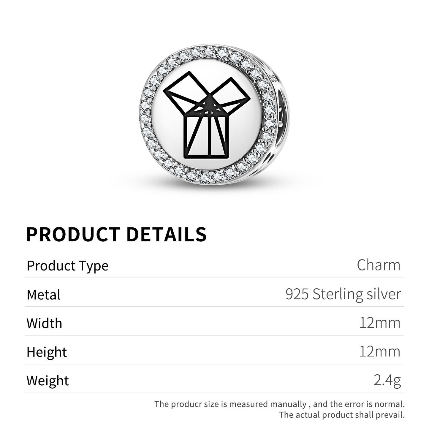 47th Proposition of Euclid Freemasonry Symbols Charm