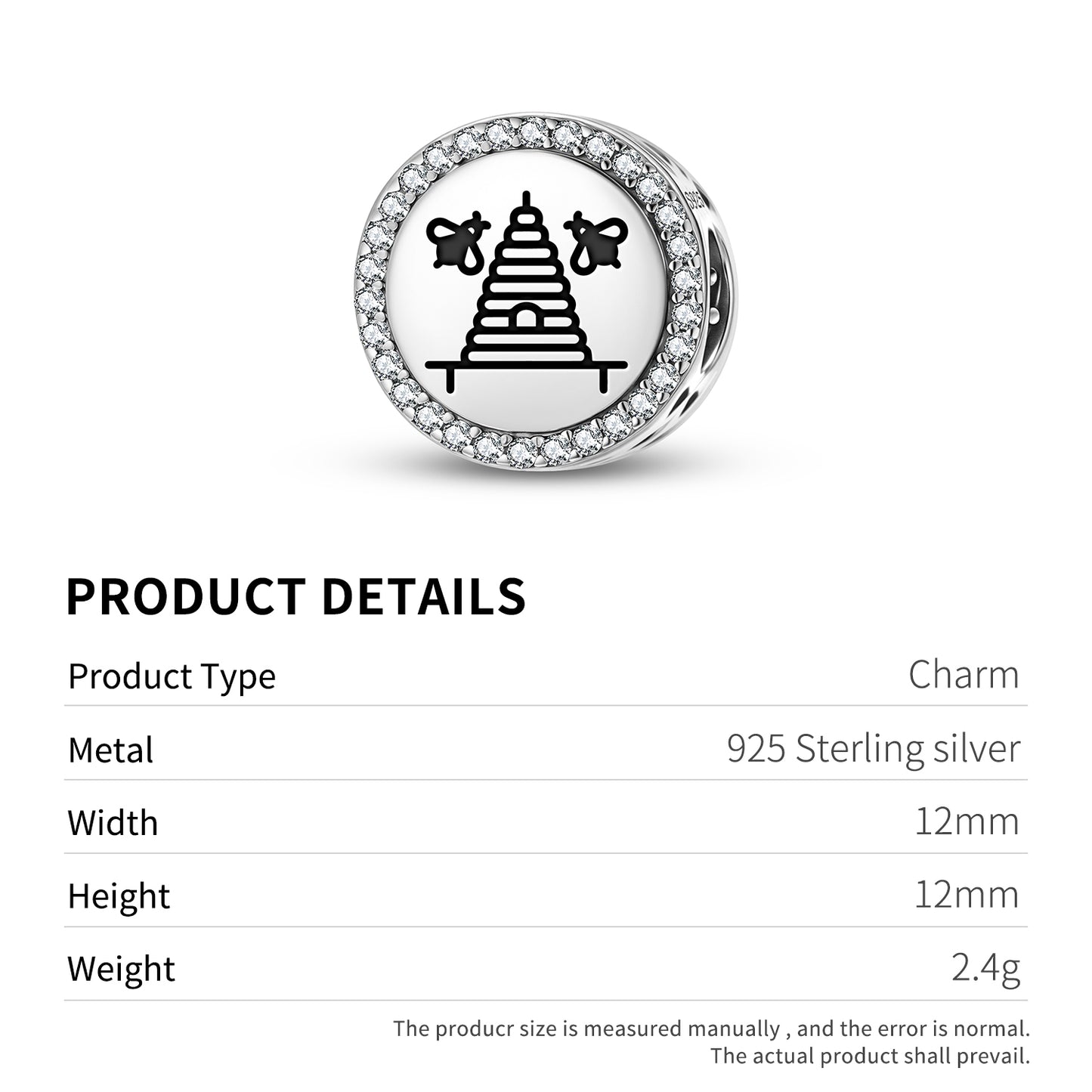 The Beehive Freemasonry Symbols Charm