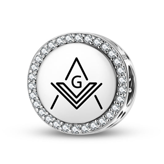 Square and Compass Freemasonry Symbols Charm