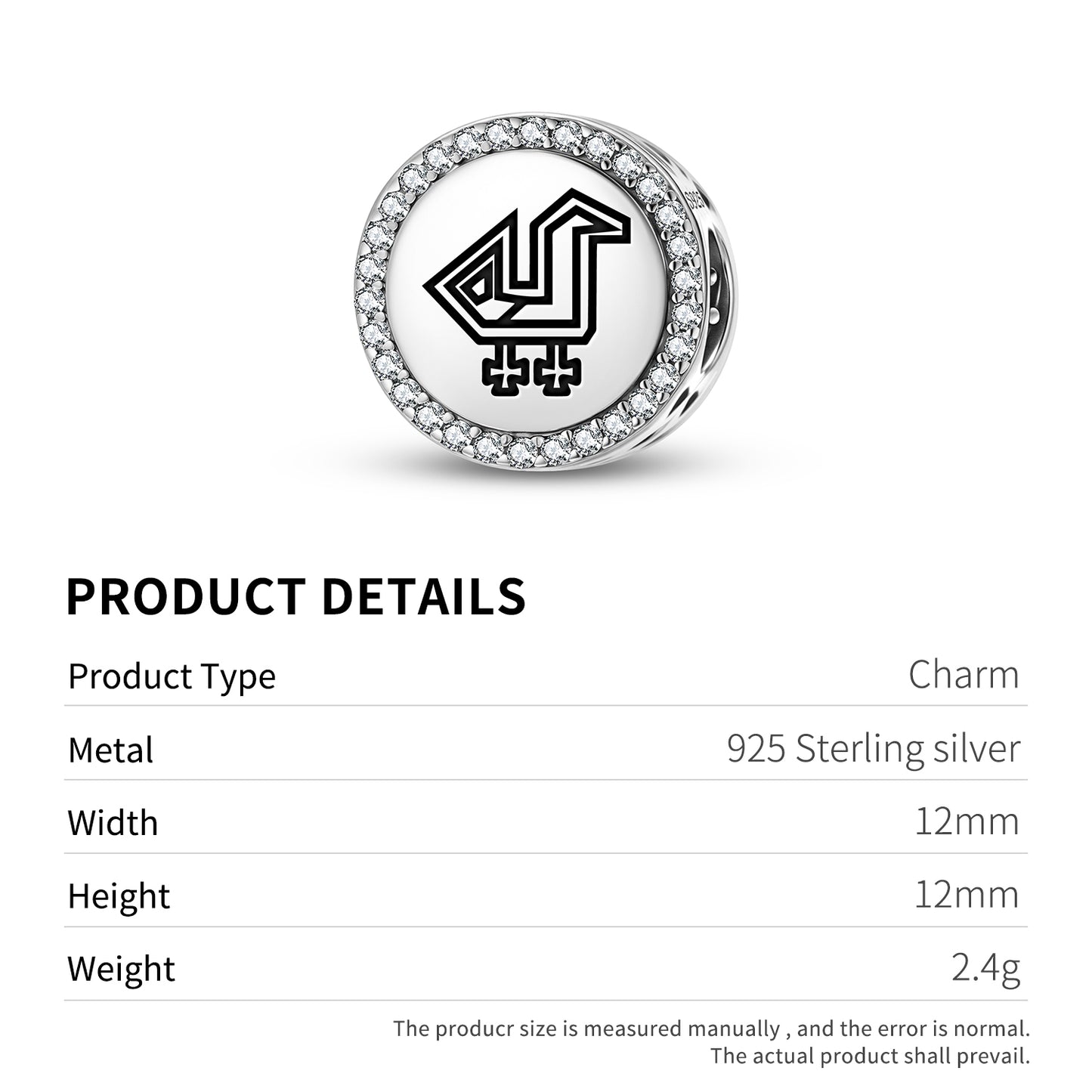 Chicken and Rooster Persian Symbols Charm