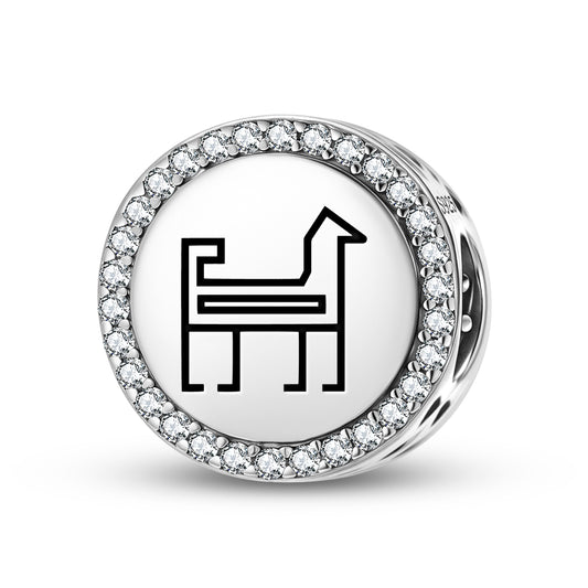 Dog Persian Symbols Charm