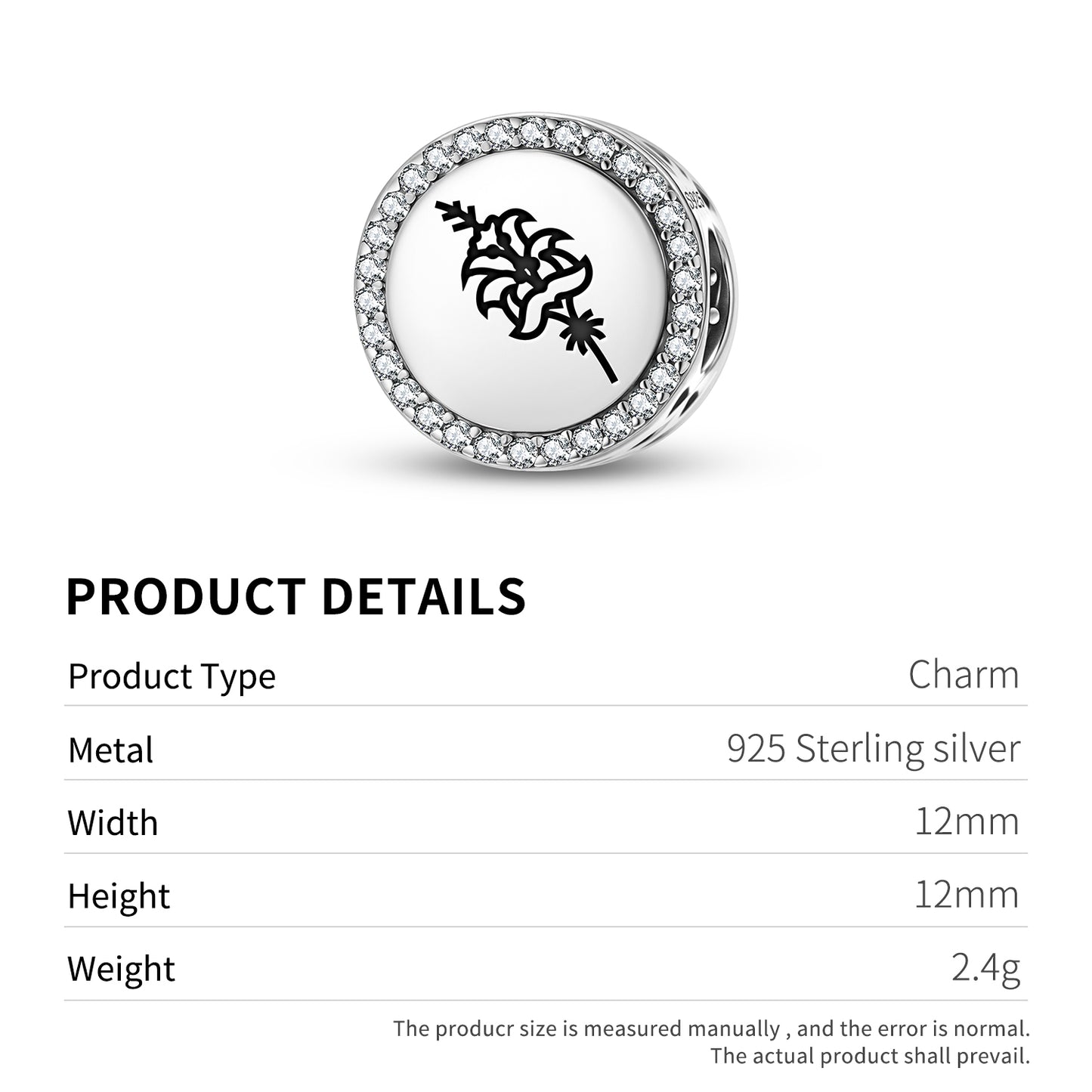 Lily Persian Symbols Charm