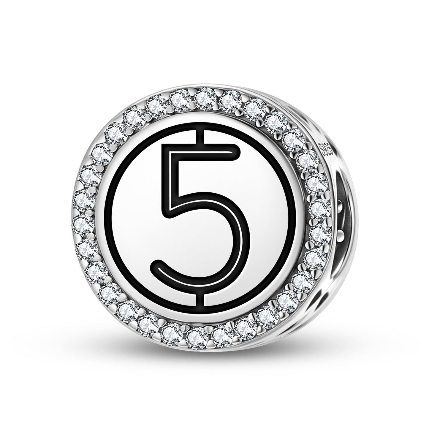 Number 5 Persian Symbols Charm