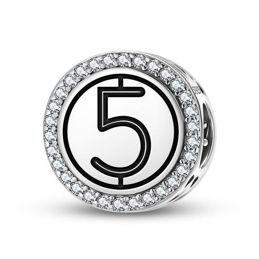 Number 5 Persian Symbols Charm