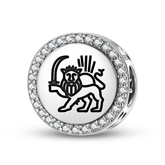 Hvare khshaeta – Sun and Lion Persian Symbols Charm