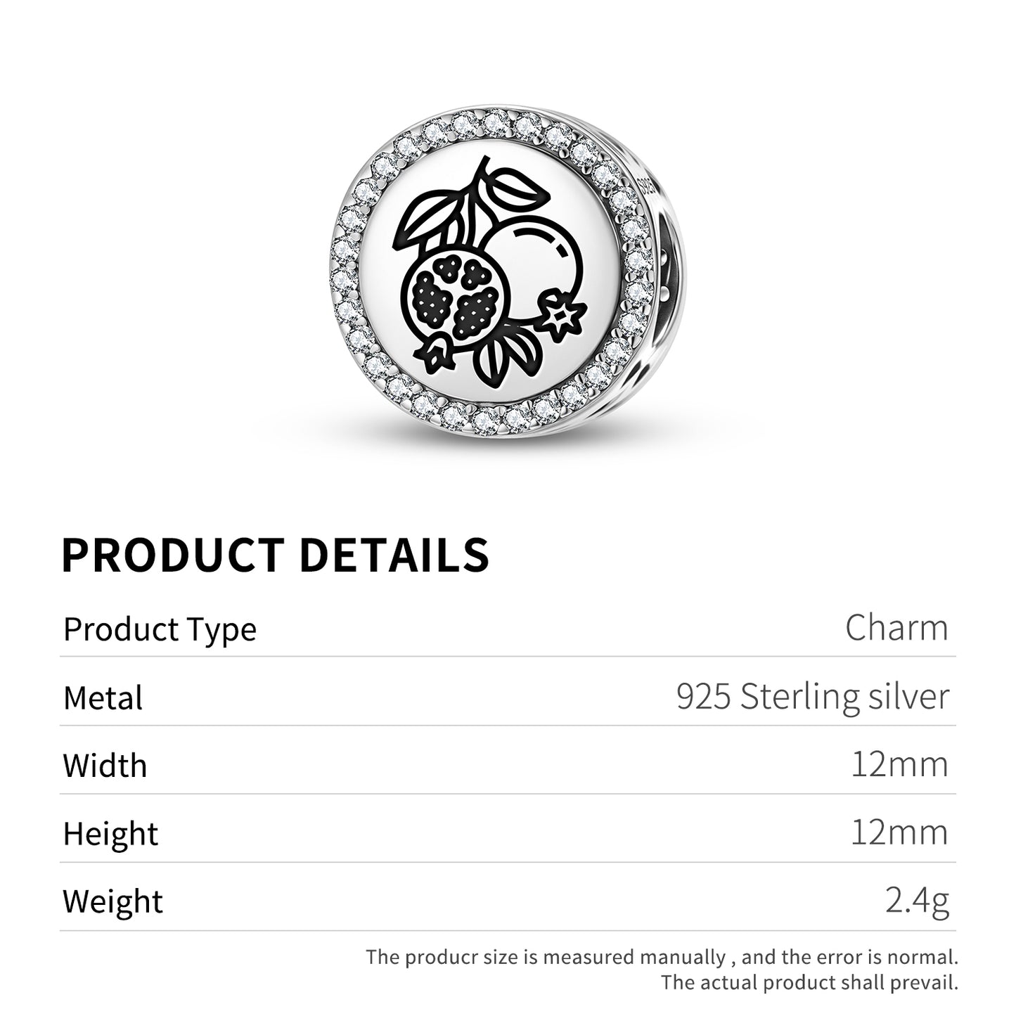 The pomegranate Roman Empire Symbols Charm
