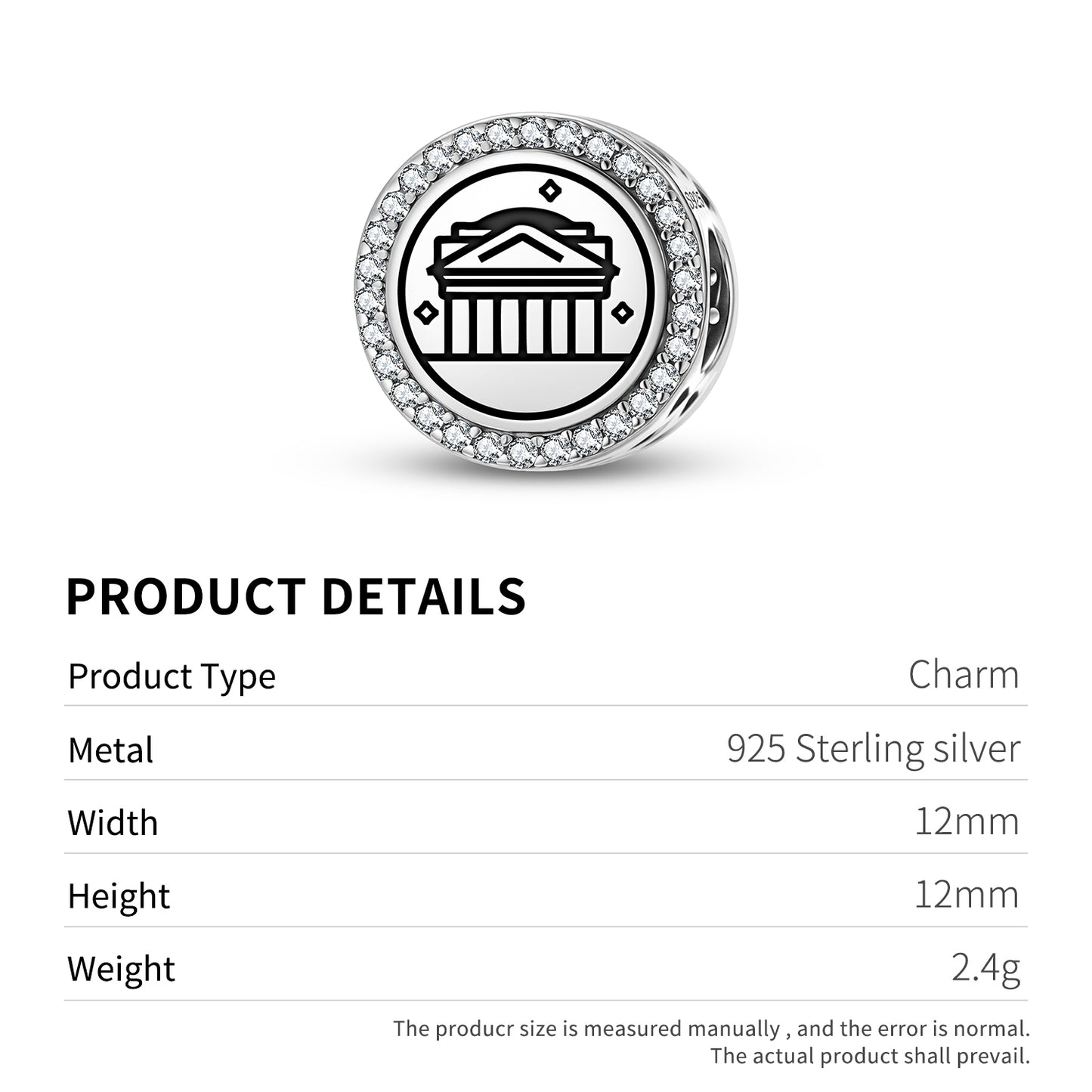 Pantheon Roman Empire Symbols Charm