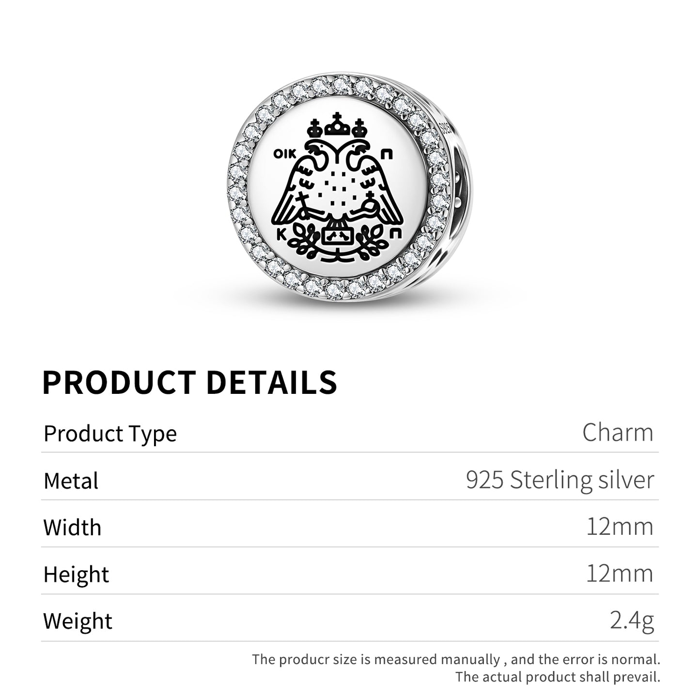 Double-Headed Eagle Roman Empire Symbols Charm