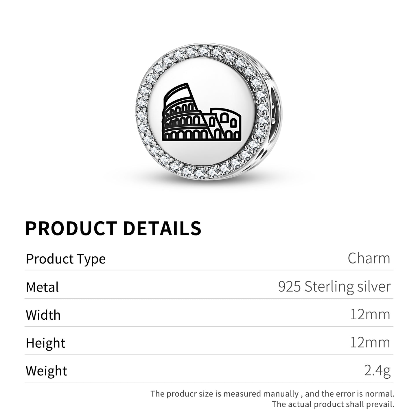 Colosseum Roman Empire Symbols Charm