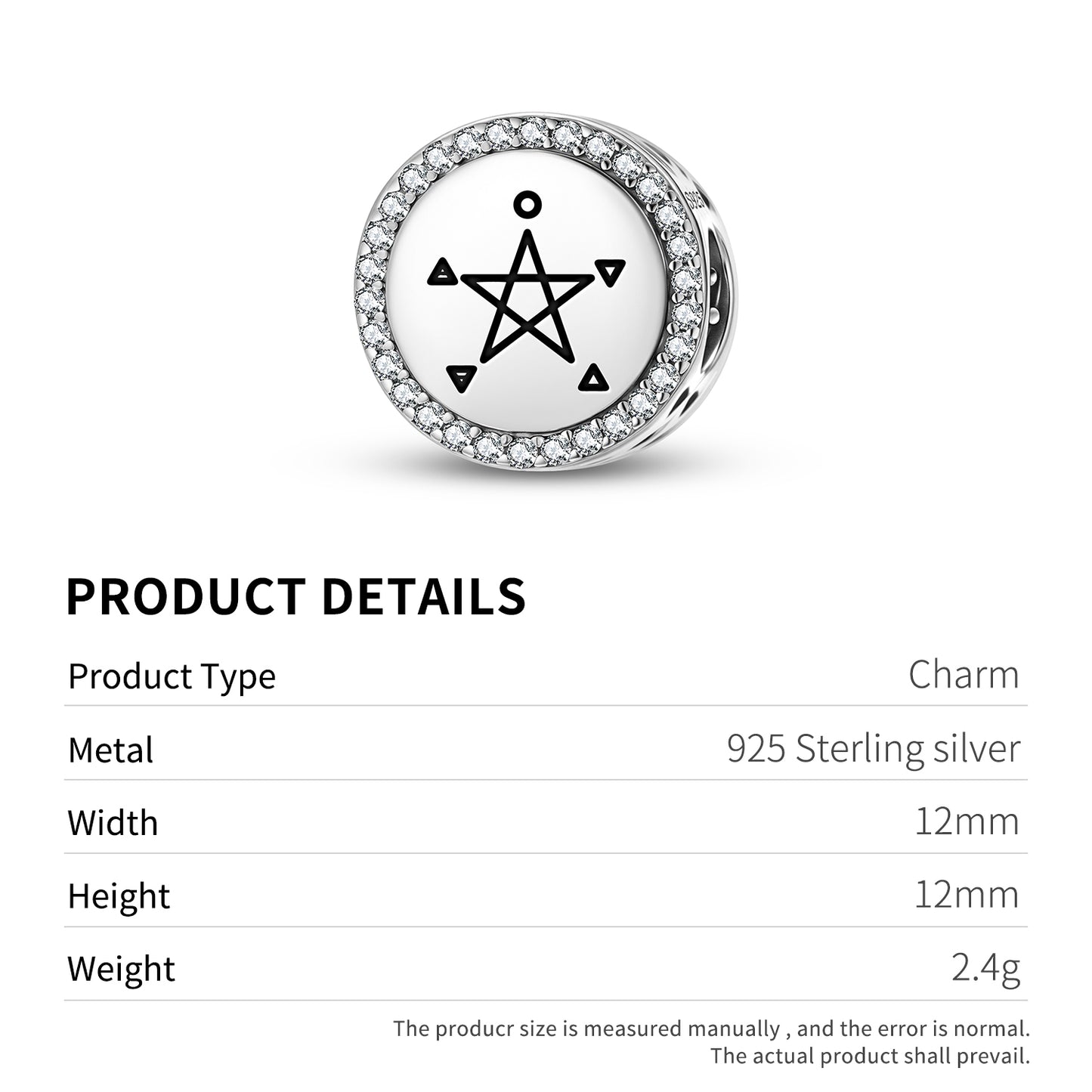 The Five Elements Wicca Symbols Charm