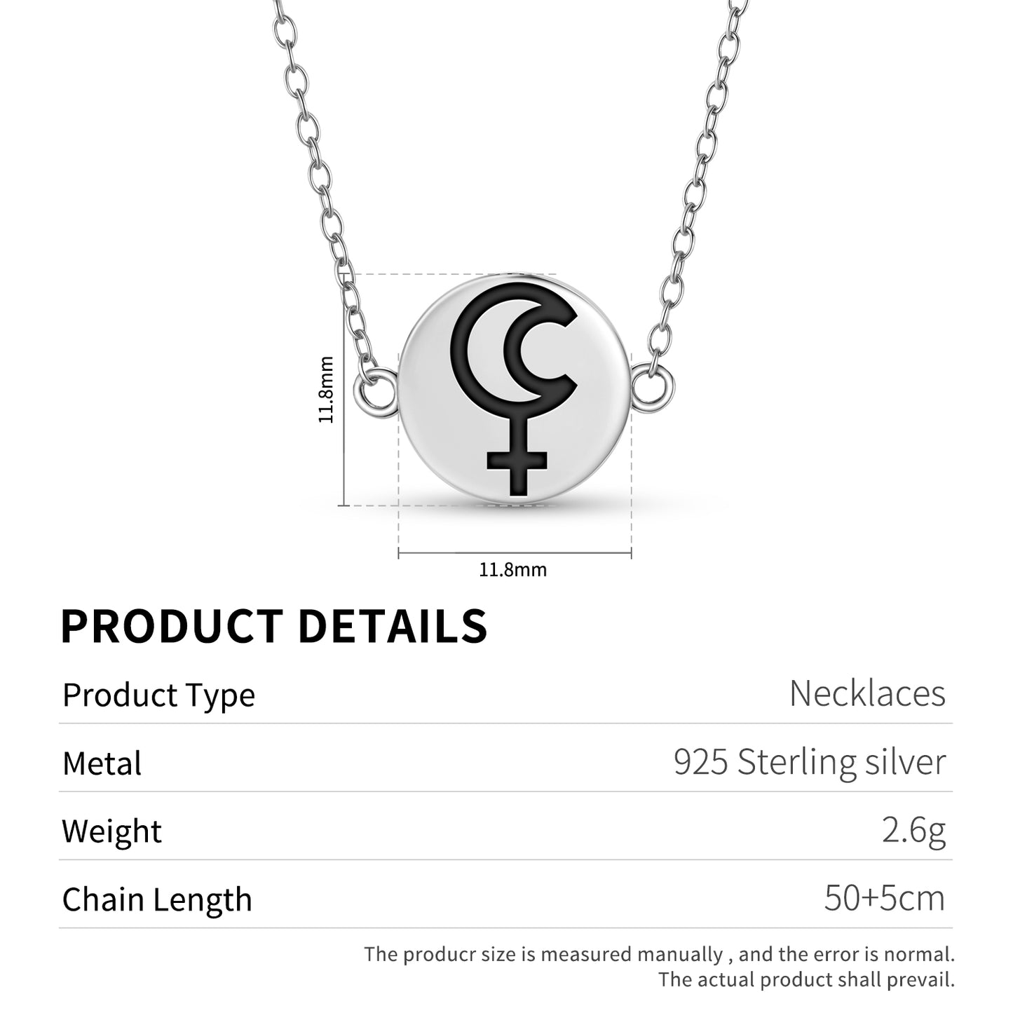 Lilith Astrology Symbols Necklace