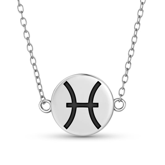 Pisces Astrology Symbols Necklace