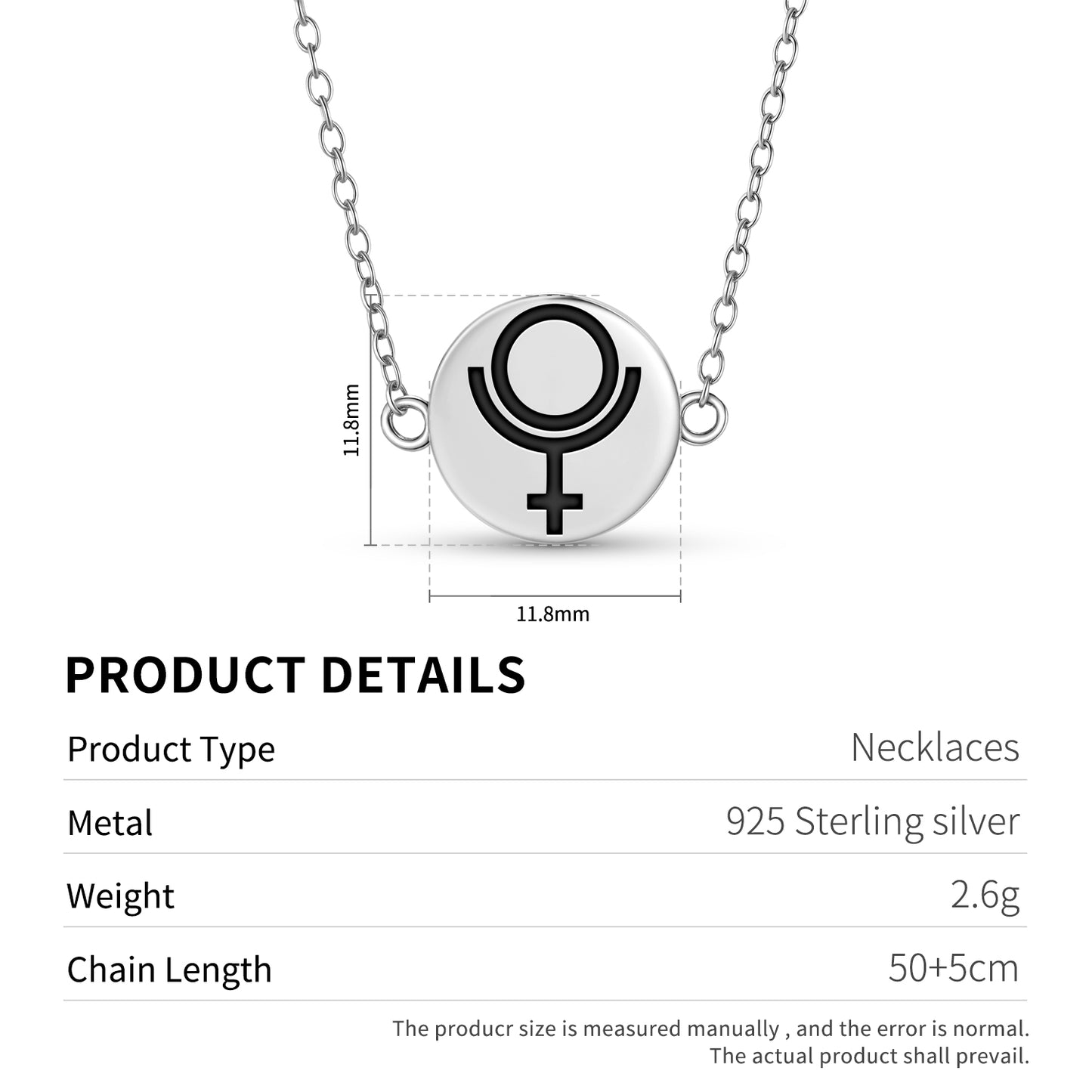 Pluto Astrology Symbols Necklace