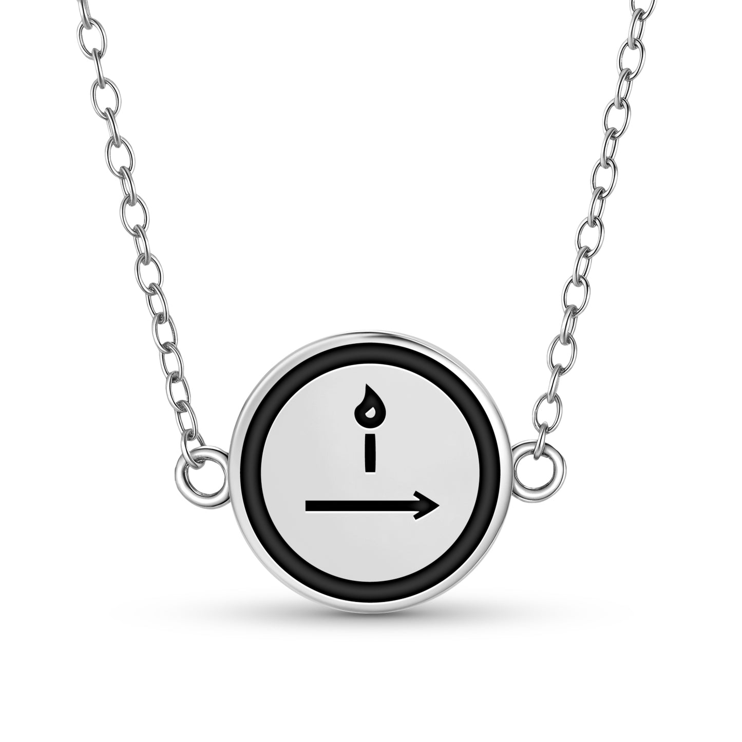 The Hermit Tarot Symbols Necklace