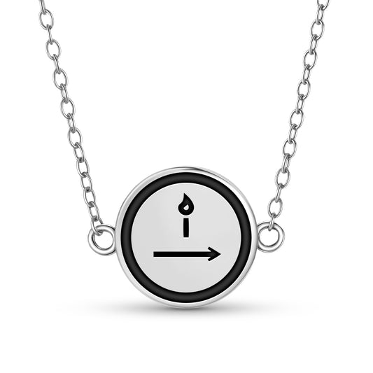 The Hermit Tarot Symbols Necklace