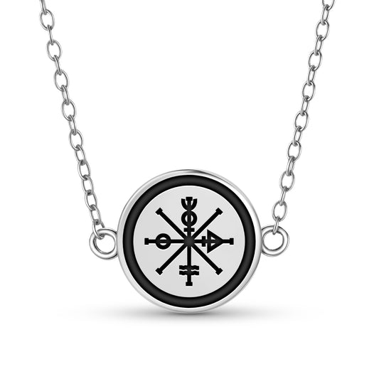The Wheel of Fortune Tarot Symbols Necklace