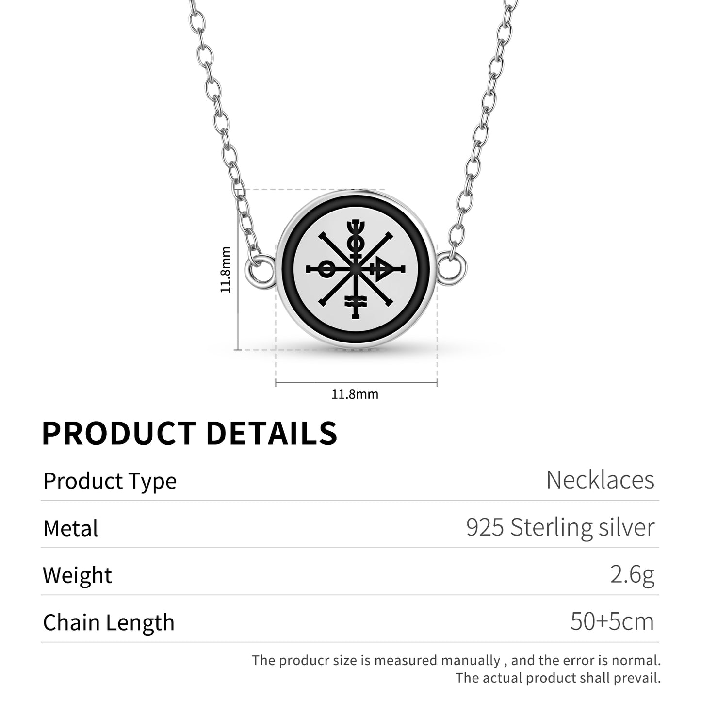 The Wheel of Fortune Tarot Symbols Necklace
