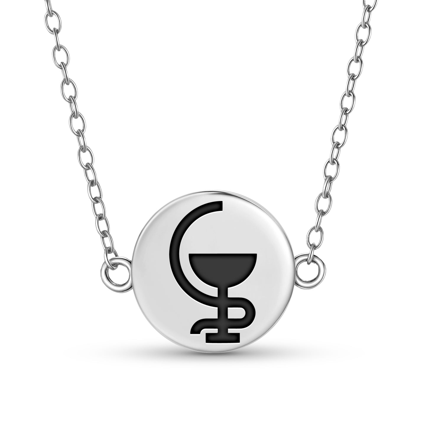 Hygeia Greek Mythology Symbols Necklace