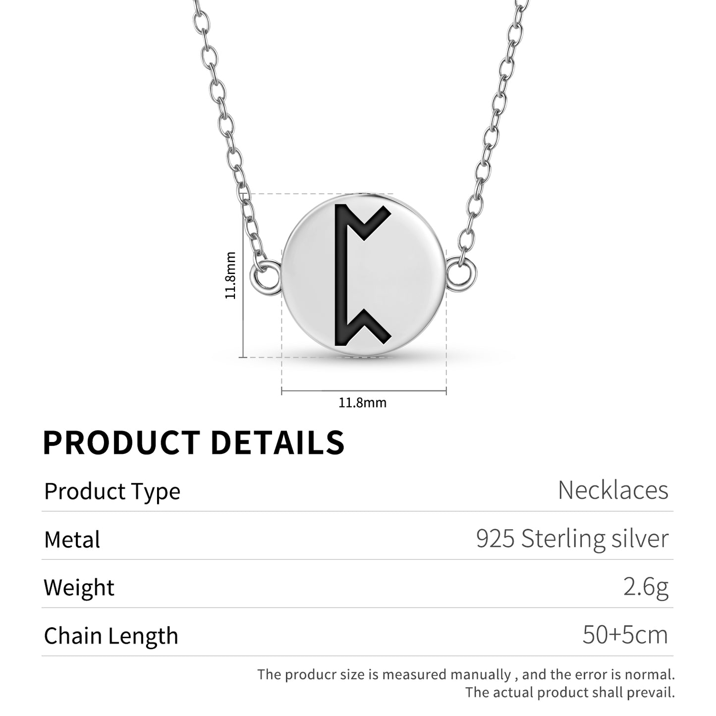Pertho Norse Runes Symbols Necklace