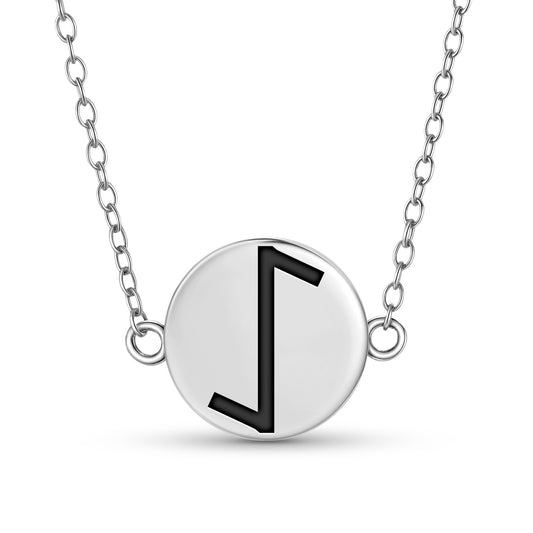 Eiwaz Norse Runes Symbols Necklace