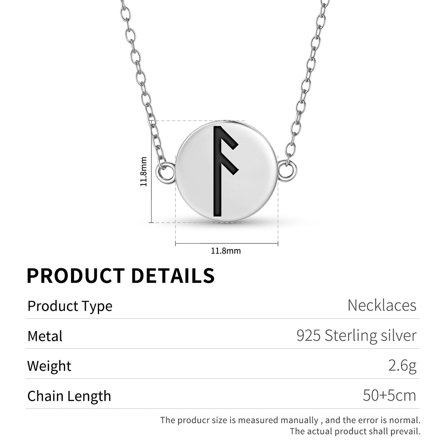 Ansuz Norse Runes Symbols Necklace