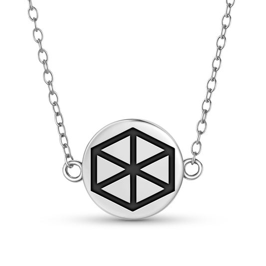 Cube Sacred Geometry Symbols Necklace